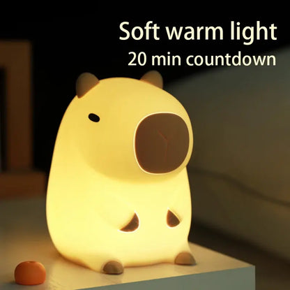 Cute Capybara Nightlight Orange